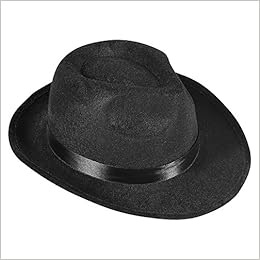 black fedora party hats