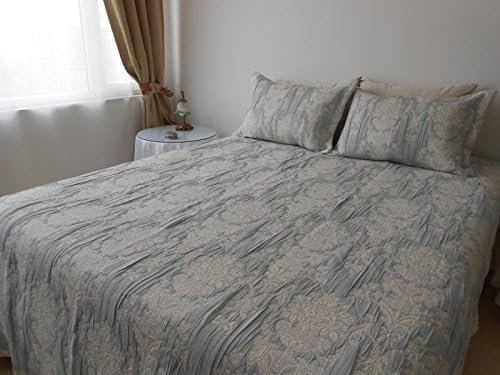 Melo Rossa King Size 3 Piece Bedspread Coverlet Set PolyCotton All Season Luxury Comforter