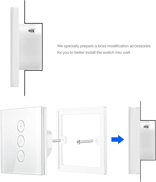 OurLeeme Smart Dimmer Lichtschalter WiFi Touch Remote Sprachsteuerungs Lichtschalter kompatibel mit Alexa Google Assistant IFTTT Neutralleiter erforderlich
