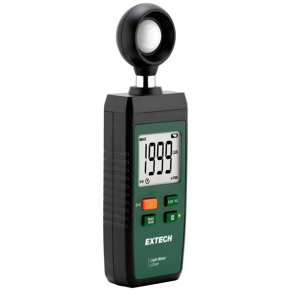 Medidor de luz inalámbrico Extech LT250W con aplicación ExView, Lux/FC