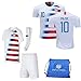 USA Soccer Team Christian Pulisic Carli Lloyd Alex Morgan Replica Kid Jersey Kit : Shirt, Short, Socks, Soccer Bag