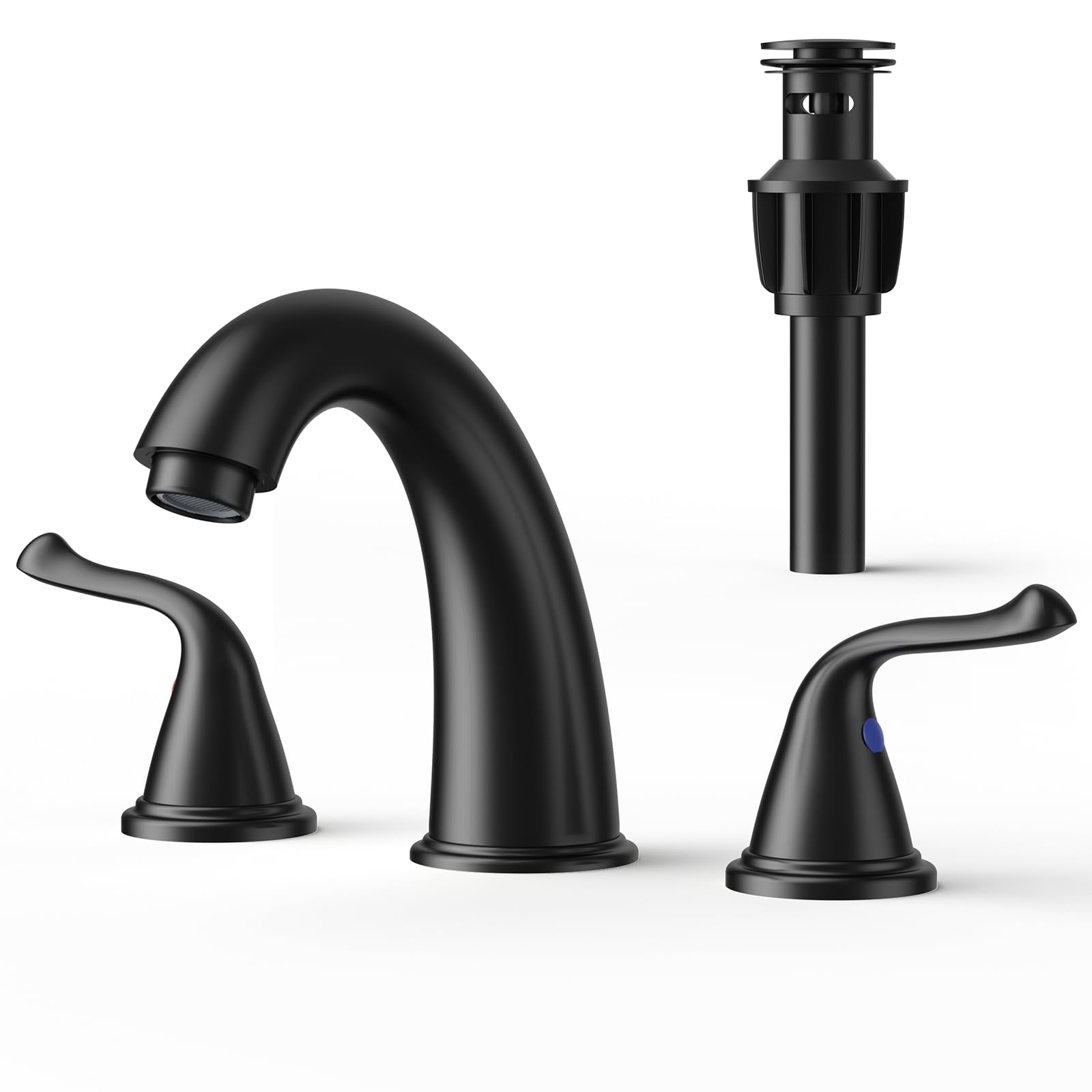 Black Bathroom Faucets, Faucet for Bathroom Sink - 2 Handle Basin ...