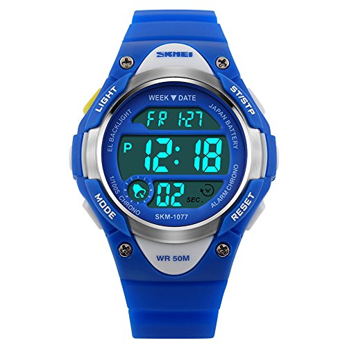 Boys Watch Child watches Waterproof Digital Sports Casual LED Wrist Watches Blue