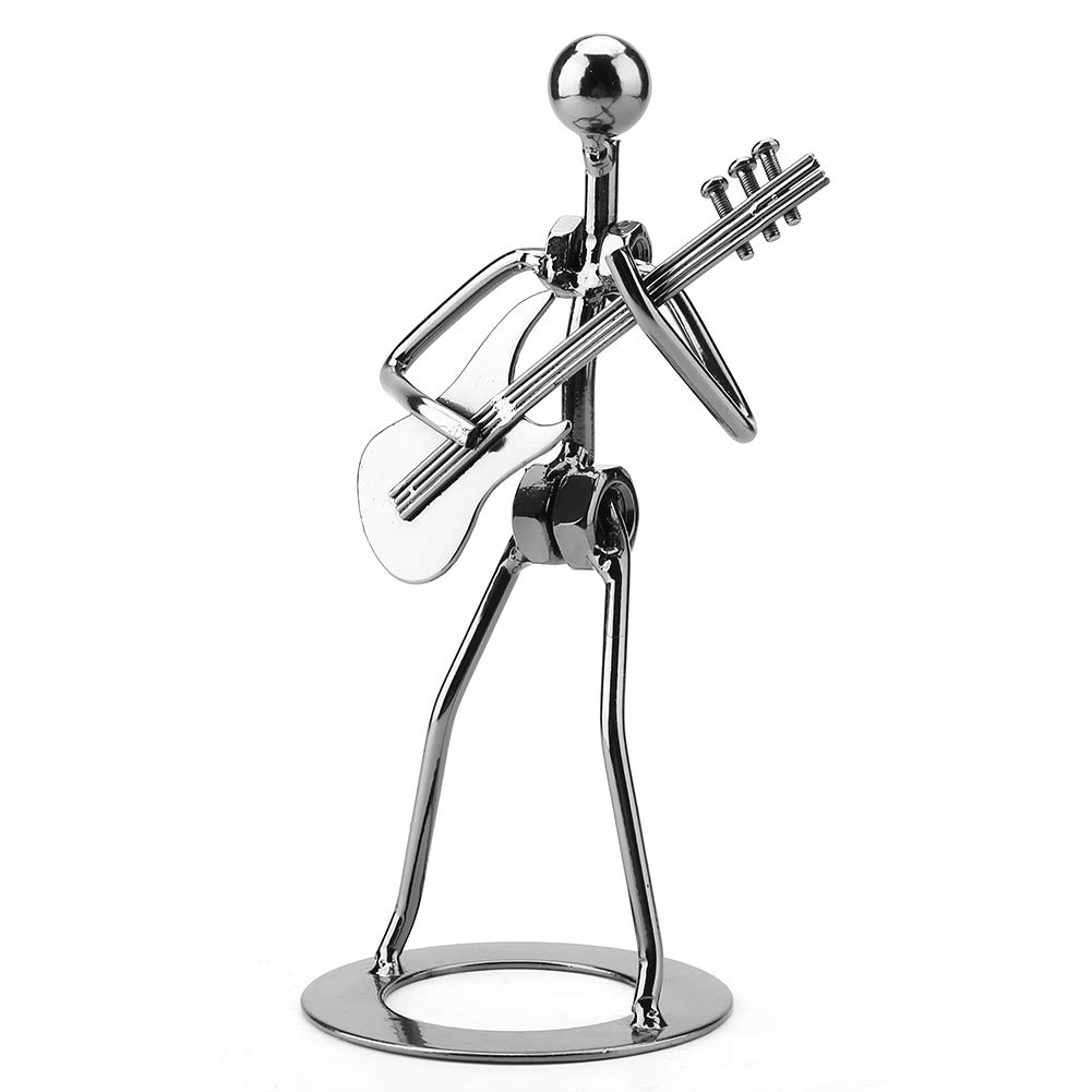 Musician Figurine, Vintage Iron Guitar Player Figurine Musician Player Collectible Figurine Ornament Gift for Home Decoration