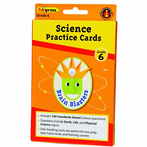 EDUPRESS Brain Blasters Science Skill Practice Cards Gr 6