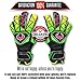 Renegade GK Vortex Venom Goalie Gloves | 3.5+3mm Hyper Grip & 4mm Duratek | Black, Yelow, Green Soccer Goalkeeper Gloves (Size 7, Youth, Roll Hybrid Cut, Level 3)
