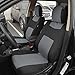 PolyCloth Car Seat Covers Black & Gray Two-Tone Classic & Black Carpet Floor Mats for Auto