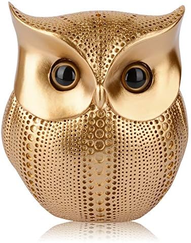 Owl Statue Home Decor Retro Buho Owls Figurines For Unique Home Decorations Living Room Decorations Gold Office Decor Small Decor Items For Shelf Bookself Tv Stand Decor Owl Gifts For Owl Lovers