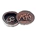 Wooden Ring Box - DesignSter Elephant Round Handmade Antique Wedding Ring Case , Portable Small Indian Jewelry Organizer(S)