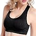 WOZHIFU Women Racerback Sports Bras - High Impact Workout Breathable Gym Activewear Yoga Bra Pack of 2(M/L), Black/Gray