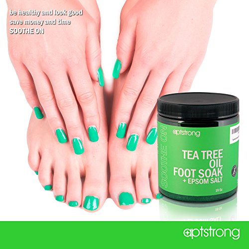 Extra Tea Tree Oil Foot Soak + Epsom Salt Big 16 Oz + 3 to Help
