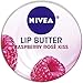 NIVEA Lip Butter Kiss Tin, Raspberry Rose 0.59 oz (Pack of 2)