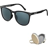 BENEUNDER Polarized Sunglasses for Men Women, Ultra Lightweight Folding Sunglasses with Organizer