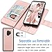 Tekcoo Compatible for Galaxy S9 Wallet Case/Samsung Galaxy S9 PU Leather Case, Luxury ID Cash Credit Card Slots Holder Carrying Folio Flip Cover [Detachable Magnetic Hard Case] Kickstand -Rose Gold