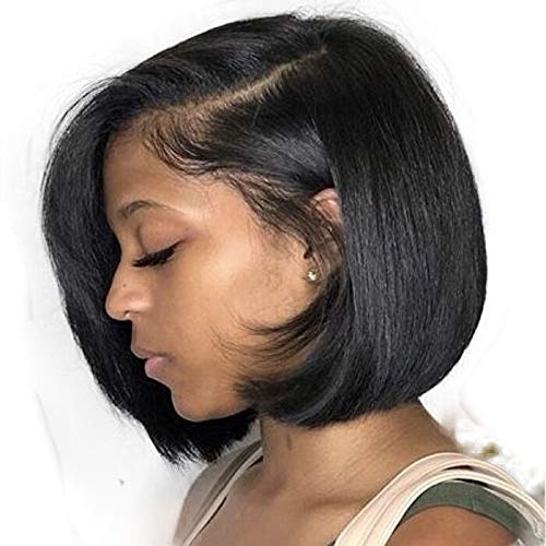 Amazon Com Oulaer Hair 13x4 Lace Front Wigs Short Bob Straight
