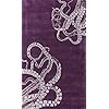 USA RUGS Octopus Tail Purple 100% Woolen Handmade Tufted Oriental Rugs & Carpet (5'x8')