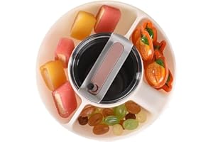 DACUAN Snack Bowl for Stanley 40 oz Tumbler, Reusable Snack Ring Tray Platter, 4 Compartments for Candy, Nuts, Popcorn, Cup H