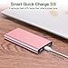 Portable Charger,Emnt 10400mAh Quick Charge 3.0 Power Bank QC 3.0 Dual USB Port Compact External Backup Battery Pack Indicator Fit iPhone,Ipad,Samsung Galaxy,Tablet,Camera,Kindle More-Pink