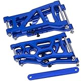 4-Pack Aluminum Front & Rear Suspension A-Arms & Tie Bar Replacement of 2555 3631 2532 for Traxxas 1/10 Slash 2WD RC Car Upgrade Parts Hop Ups