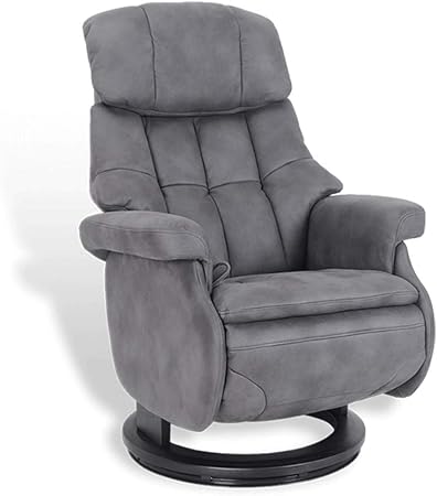Fauteuil Relax Electrique MND AETOS - 2 Moteurs, Cuir Tourterelle, Pouf Intégré, Design Français