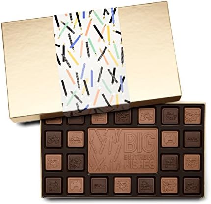 Engraved Belgian Chocolate 23-Piece Ensemble Birthday