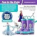Disney Kids Girls' Frozen Anna and Elsa Character Printed Waterproof Easy-On Rubber Rain Boots (Toddler/Little Kids)