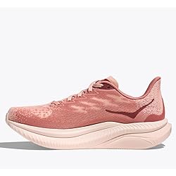Hoka Women's Mach 6 Sneaker, Rose Latte/Blush, 10.5