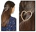 Joyci 1Pcs Women's Metal Heart Hair Pin Ponytail Hair Clip Creative Bobby Pin (Silver)