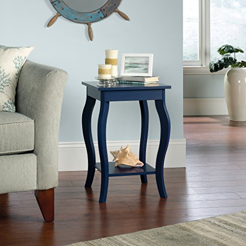 Sauder Harbor View Side Table, Indigo Blue finish Beachfront Decor
