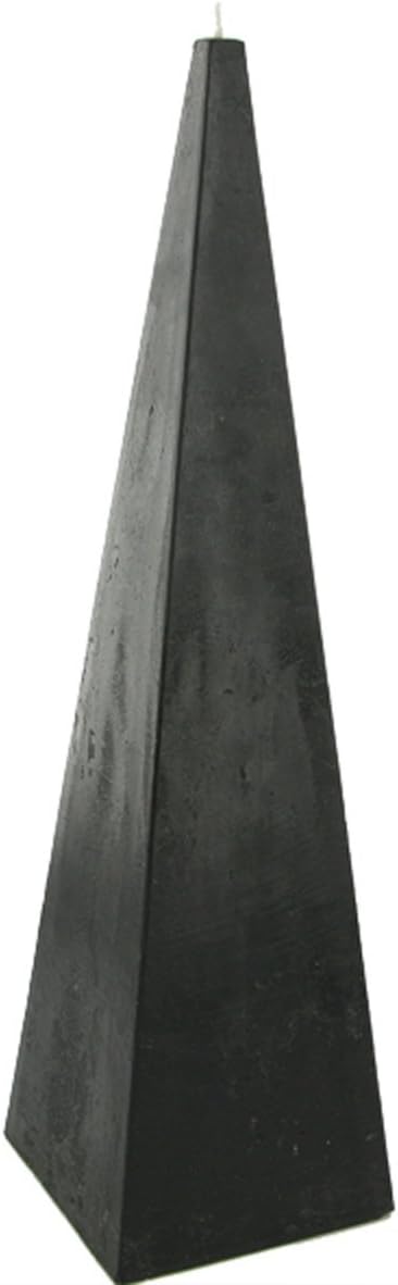 FABULOUS TALL PYRAMID "BLEEDING" RED WAX CANDLE WITH SINGLE WICK 40cm