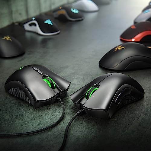 Razer DeathAdder Essential Gaming Mouse: 6400 DPI Optical Sensor - 5 Programmable Buttons - Mechanical Switches - Rubber Side Grips - Classic Black