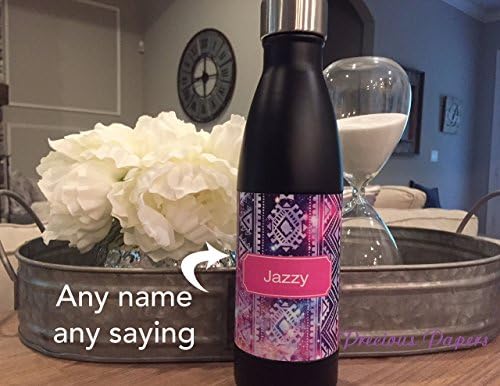 Personalized Shark Pattern Insulated Stainless Steel Water Bottle in Your Name