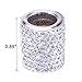 FEENM Car Headrest Head Rest Collars Rings Decor Bling Bling Crystal Diamond Ice for Car SUV Truck Interior Decoration Blings 4 Pack White