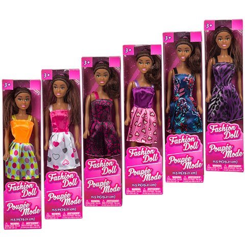 African-american fashion dolls, 11". set of 6 with…