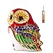 H&D Owl Gifts Jewelry Trinket Box Hinged for Ring Holder - Enamel Animal Owl Figurine Collectible Hand-Painted Gifts