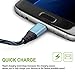 Amoner 3Pack 6FT Micro USB Charger Cable Nylon Braided, High Speed Charging Cord for Android/Windows/MP3/PS4/Camera and other Device(Blue&Black)