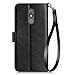 LG Stylo 5 Case,LG Stylo 5 Wallet Case,LG Stylo 5+/Plus Case w/Screen Protector[2 Packs],PU Leather Magnetic Folio Flip Card Slots Holster for Men Women w/Strap/Kickstand Protective Phone Case-Black