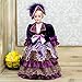 Victorian Blonde Hair Purple Velvet Dress 14 Inch Decorative Porcelain Doll