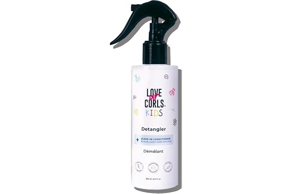 Love Ur Curls Kids Detangler Leave in Conditioner Spray, Pediatrician Approved, Moisturizing, Hydrates and Conditions, Vegan,