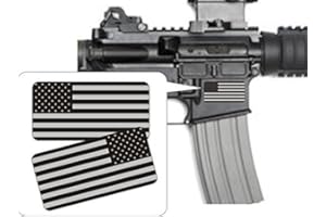 JAY GRAPHICS 2x AR15 Lower American Flags Black Ops Vinyl Decals | Stealth Flag Stickers AR-15 5.56 .223 MAG Helmets Hard Hats Toolbox Motorcycle