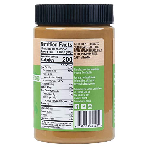 BEYOND THE EQUATOR 5 Seed Butter [Variety] Sunflower Seed, Chia Seed