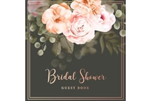 Bridal Shower Guest Book: Vintage Flowers Decorations | Sign in Guest Book | Write in Name Advice & Wishes Comments | Memory Message Book | Gift ... (Bridal Shower Guest Book and Gift Recorder)