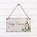 Easter Happy Easter Plaque Wooden Rabbit Hanging Plaque Festival Wall Door Decorative Sign Hanger Home Decoration Photo Props Favors 8 4.25inch