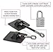 Refrigerator Door Lock with Combination Padlock - Black (Silver Combination Lock)