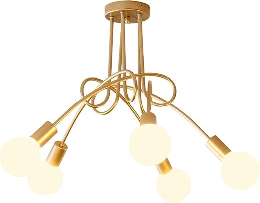 idegu 5 luces lampara de techo moderna vintage luz de colgante e27 lampara retro para salon comedor dormitorio hotel decoracion de interior 70