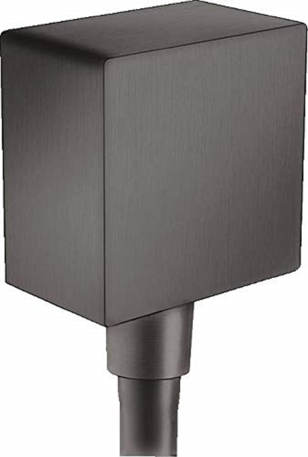 Hansgrohe Fixfit Wall Outlet Square With Non-Return Valve, Brushed Black Chrome, 26455340