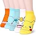 Pokemon Character Print Socks (Onesize, 5 Pairs)