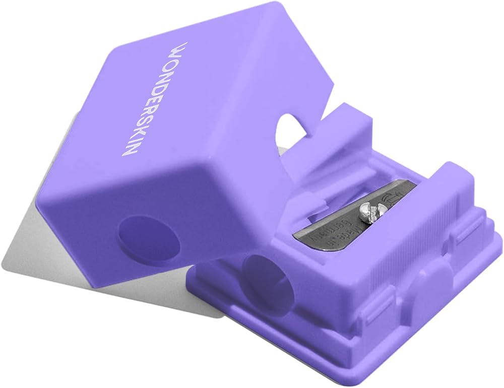 Wonderskin Makeup Pencil Sharpener - Eyeliner & Lip Liner Pencil Sharpener | Creates a precise point for eyeliner and lip lin