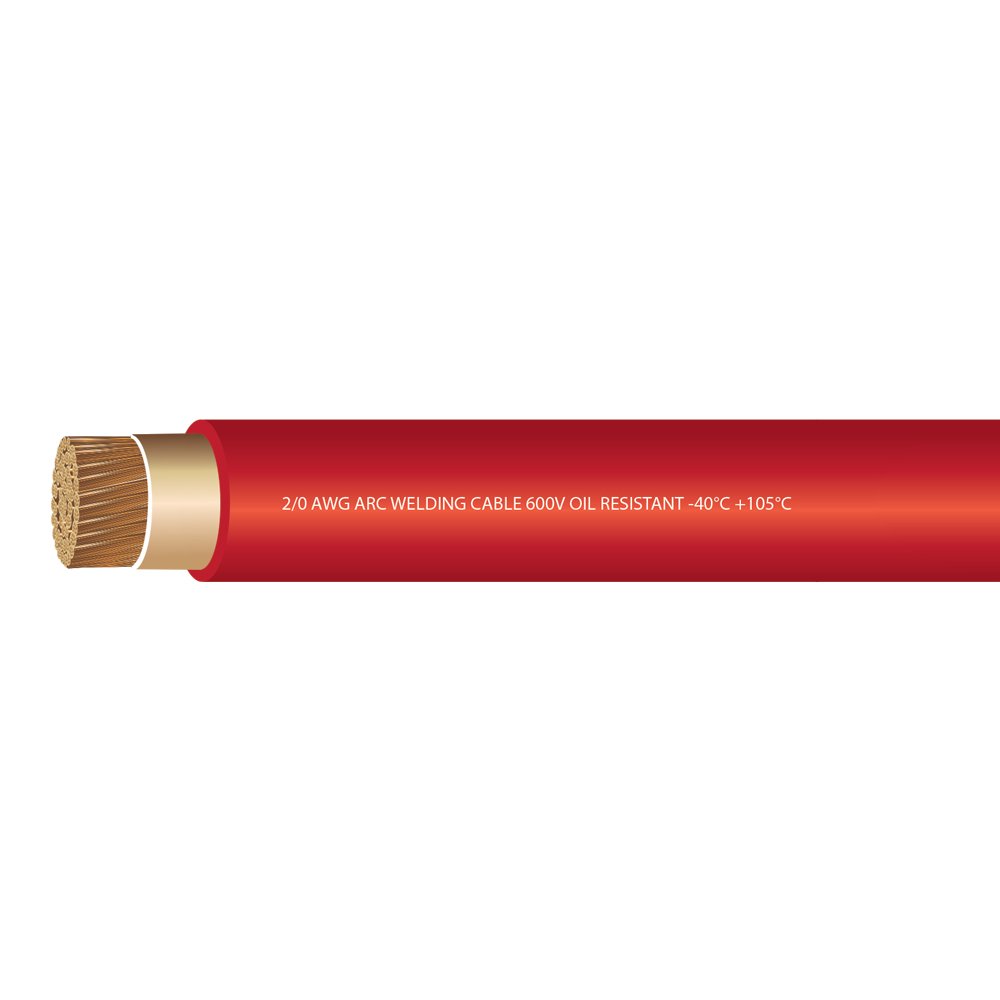 Welding Equipment & Accessories RED 2/0 Gauge Premium Extra Flexible Welding Cable 600 VOLT EWCS