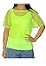 Smile Fish Women Casual Sexy 80s Costumes Fishnet Neon Off Shoulder T-Shirt (Neon-Green US 6-8/Tag Size M)
